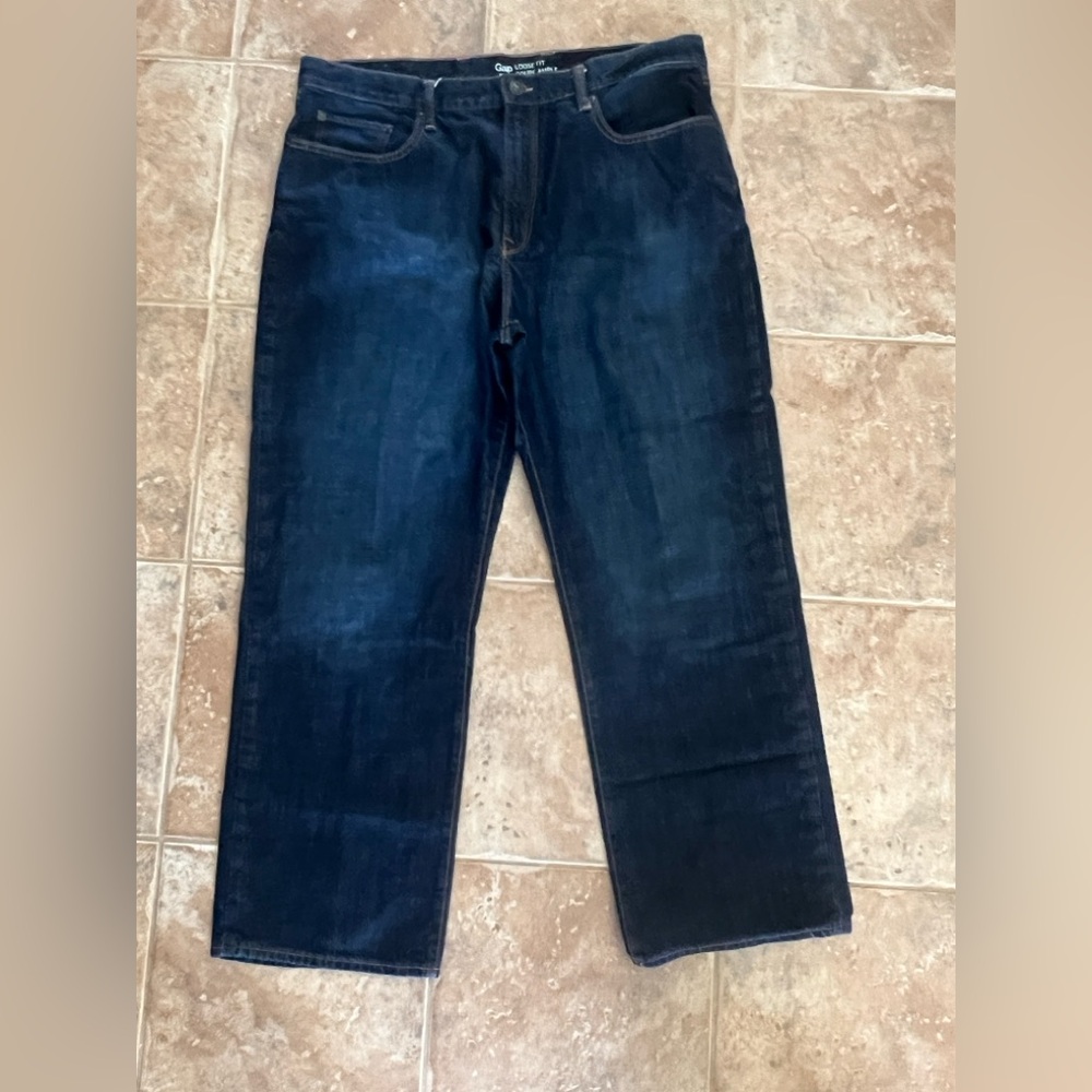 GAP Men's Dark Blue Straight Jeans